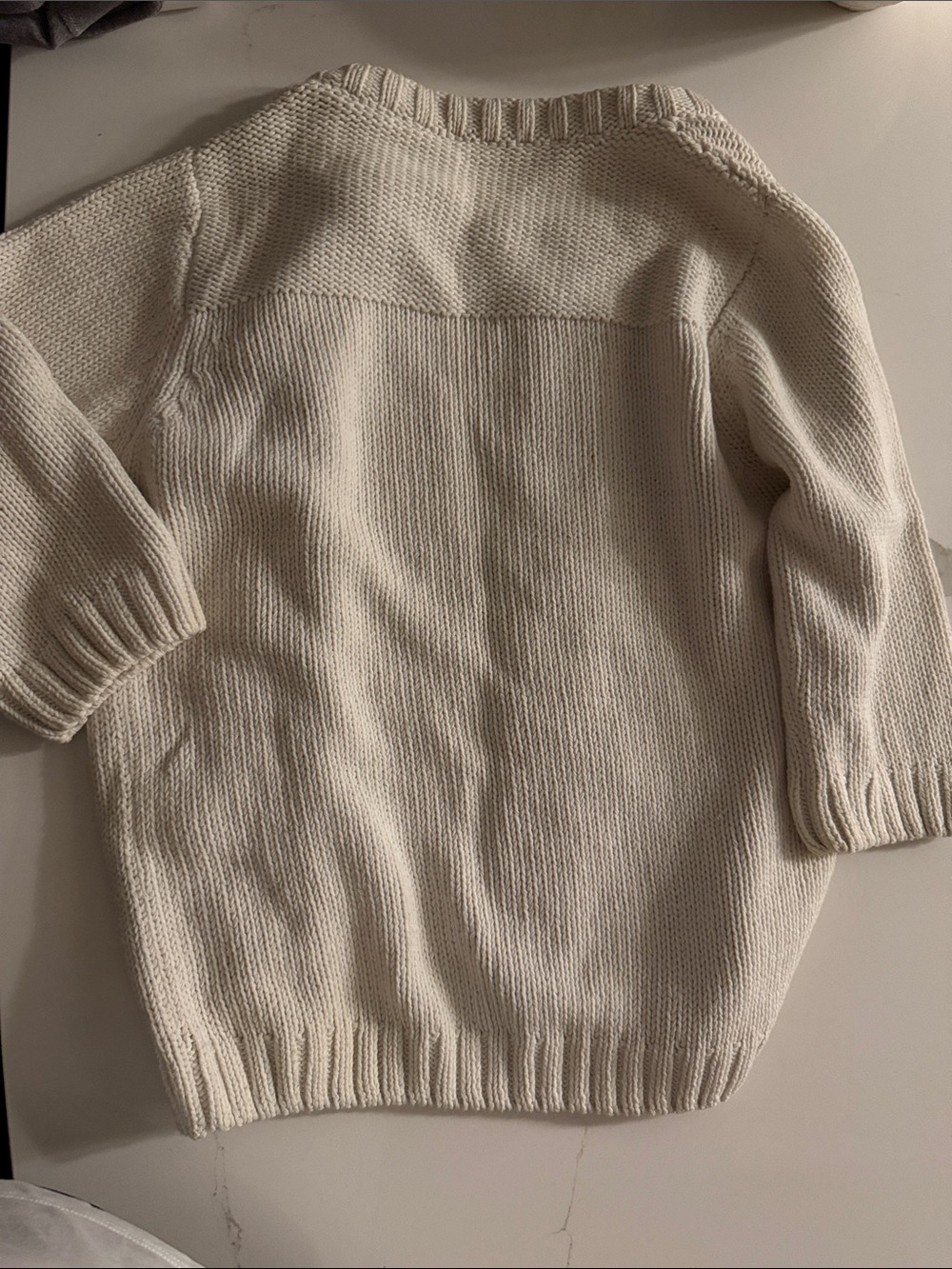 Lacoste Cream Button-Front Knit Cardigan - Picture 3 of 3